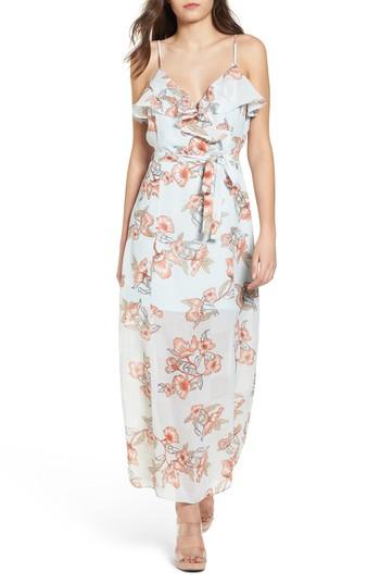 Women's J.o.a. Ruffle Maxi Dress - Blue