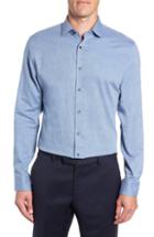 Men's Calibrate Trim Fit Herringbone Dress Shirt .5 - 32/33 - Blue