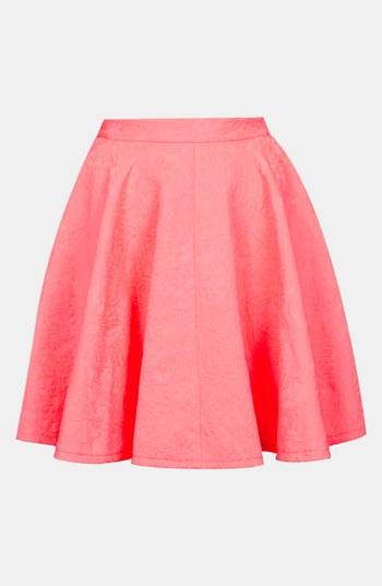 Topshop Jacquard Skirt Pink