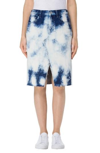 Women's J Brand Trystan Bleached Denim Midi Skirt