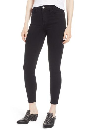 Women's Current/elliott The Stiletto High Waist Ankle Skinny Jeans - Black