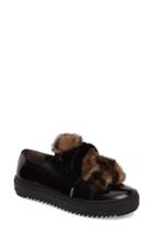 Women's Agl Fluff Genuine Rabbit Fur Sneaker Us / 38eu - Black