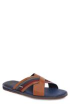 Men's Ted Baker London Farrull Cross Strap Slide Sandal M - Brown