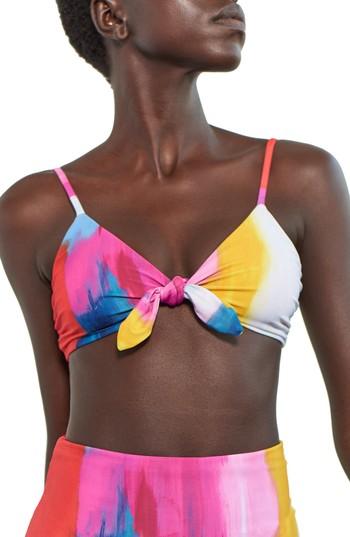 Women's Mara Hoffman Carla Tie Front Bikini Top - Pink