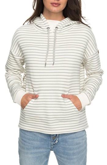 Women's Roxy Greatest Glory Stripe Hoodie - White