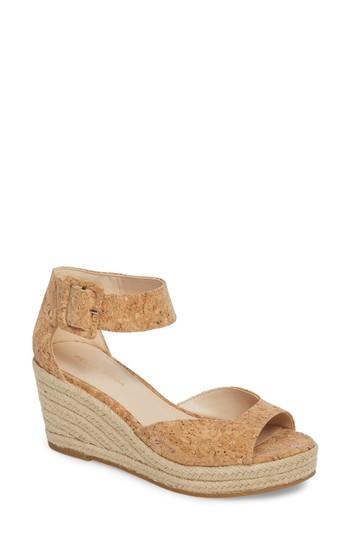 Women's Pelle Moda Kauai Platform Wedge Sandal M - Beige