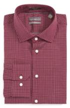 Men's Calibrate Trim Fit Non-iron Dot Stretch Dress Shirt