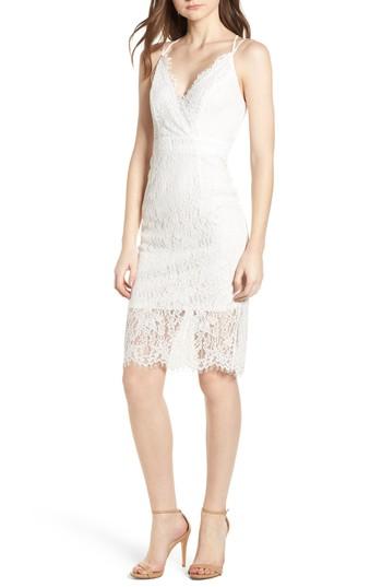 Women's Soprano Lace Sheath Dress - White