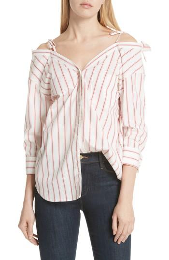 Women's Joie Alvina Tie Front Stripe Shirt