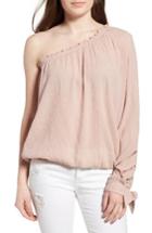 Women's Sun & Shadow One-shoulder Blouse