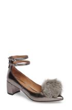 Women's Linea Paolo Nadine Ankle Strap Pump .5 M - Metallic