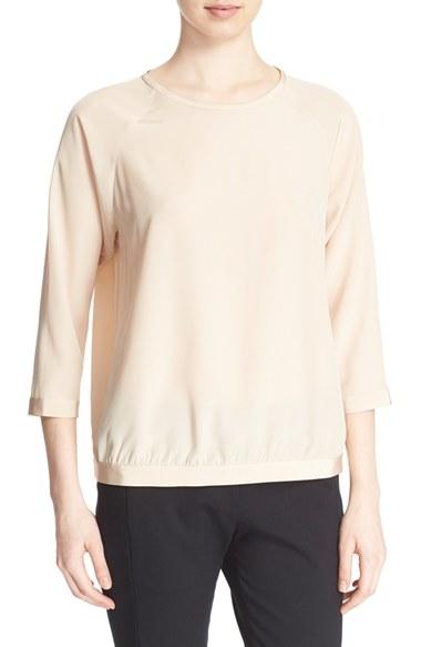 Women's Tibi Banded Silk Top