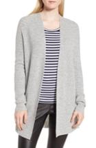Women's Nordstrom Signature Side Button Cashmere Cardigan - Grey