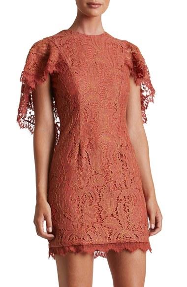 Women's Dress The Population Shelby Metallic Sheath Dress - Orange