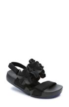 Women's Figs By Figueroa Figulous Flower Sandal Eu - Black
