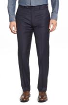 Men's Strong Suit 'dagger' Flat Front Solid Wool Trousers R - Blue