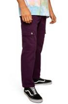 Men's Topman Straight Fit Cargo Trousers X 34 - Burgundy