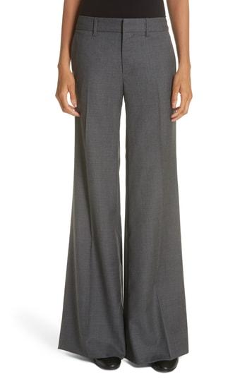 Women's Nili Lotan Irene Wool Pants - Grey