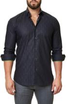 Men's Maceoo Trim Fit Print Sport Shirt (m) - Black