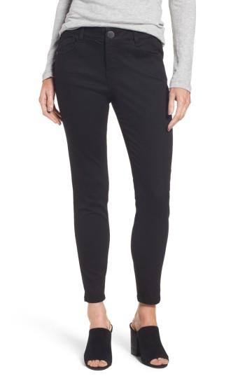 Petite Women's Wit & Wisdom Ab-solution Stretch Ankle Skinny Jeans P - Black