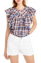 Women's J.crew Danny Hula Plaid Top - Yellow