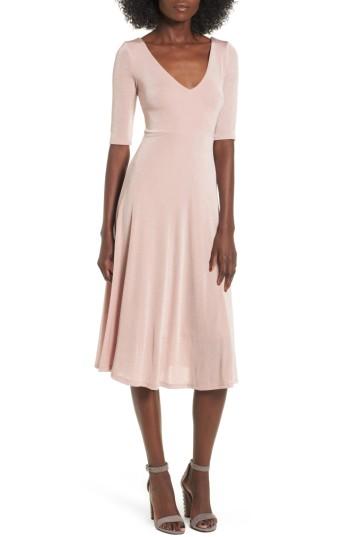 Women's Astr The Label Shine Cross Back Midi Dress
