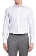 Men's Luciano Barbera Trim Fit Dot Dress Shirt - White
