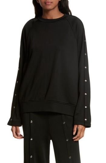 Women's T By Alexander Wang French Terry Sweatshirt - Black