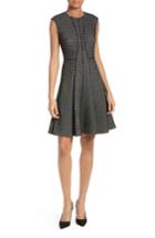 Women's Rebecca Taylor Textured Stretch Knit Fit & Flare Dress