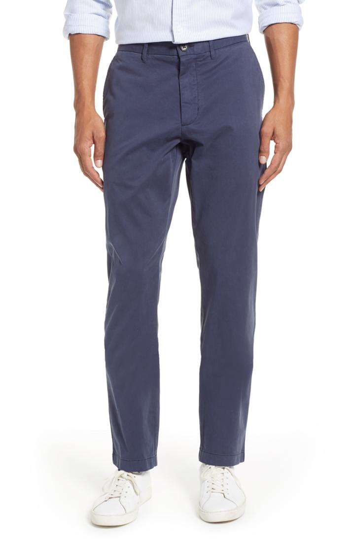 Men's 1901 Fremont Flat Front Slim Fit Stretch Chino Pants X 32 - Blue