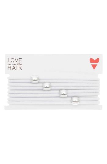 Love Is In The Hair Racer 4-pack Hair Ties, Size - White