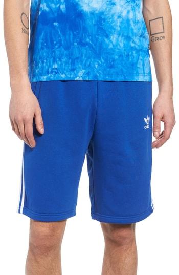 Men's Adidas Originals 3-stripes Shorts, Size - Blue