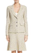 Women's St. John Collection Romee Tweed Knit Blazer - Yellow