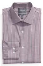 Men's Bonobos Wright Trim Fit Stretch Check Dress Shirt .5 35 - Red