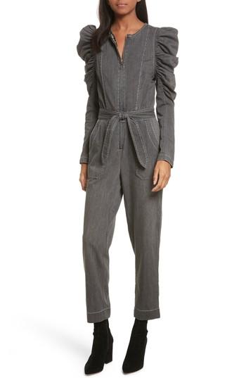 Women's La Vie Rebecca Taylor Denim Jumpsuit - Grey
