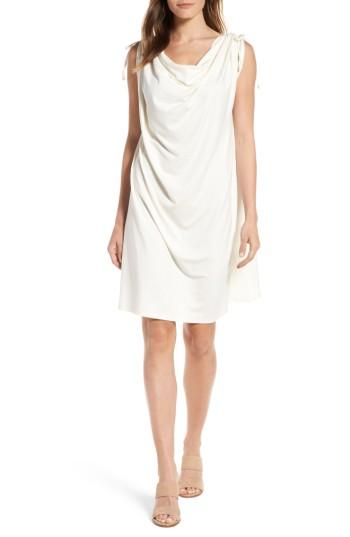 Women's Press Cinch Shoulder Jersey Shift Dress
