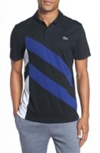 Men's Lacoste Asymmetrical Colorblocked Polo (s) - Black