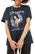 Women's Topshop By And Finally Embellished Cher Graphic Tee Us (fits Like 0) - Black