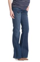 Women's Lilac Clothing Flare Maternity Stretch Jeans - Blue