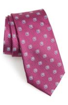 Men's Nordstrom Men's Shop Leary Medallion Silk Tie, Size - Pink
