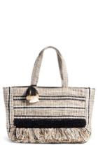Amuse Society Carried Away Woven Weekend Tote - Black