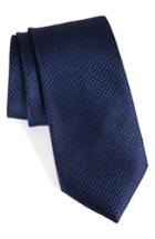 Men's Calibrate Saturated Dot Silk Tie, Size - Blue