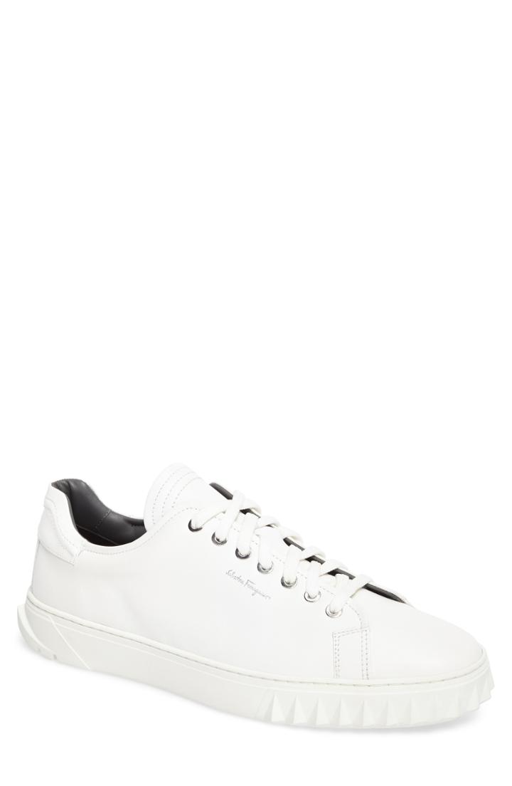 Men's Salvatore Ferragamo Cube Sneaker M - White