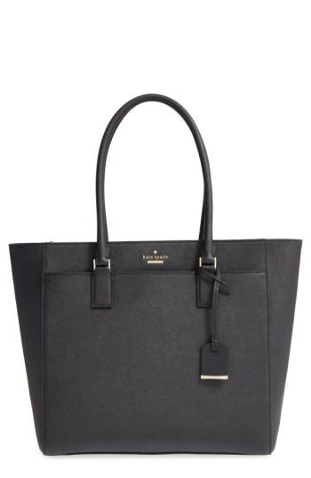 Kate Spade New York 'cameron Street - Havana' Textured Leather Tote - Black