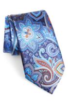 Men's Ermenegildo Zenga Quindici + Quindici Paisley Silk Tie, Size - Blue