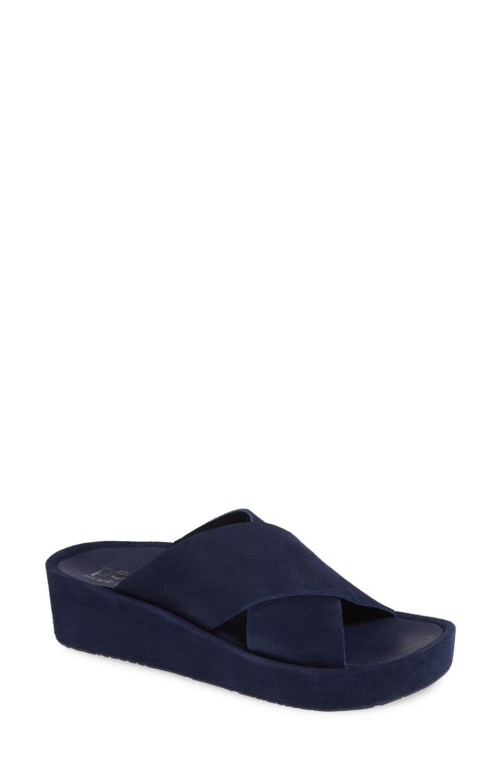 Women's Pedro Garcia Lucca Platform Slide Sandal Us / 37eu - Blue