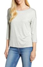Women's Gibson Stripe Knit Top - Grey