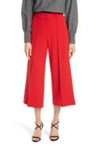 Women's Milly Hayden Italian Cady Crop Pants - Red