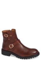 Men's Jump Byker Double Buckle Lugged Boot M - Brown