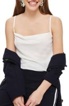 Women's Topshop Cowl Neck Camisole Us (fits Like 0-2) - Ivory